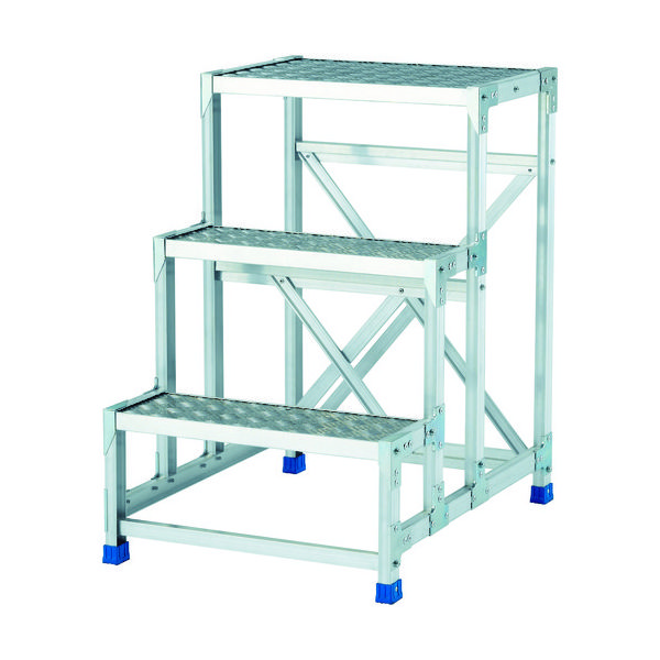 アルインコ 作業台(天板縞板タイプ)3段 CSBC396S 1台(1個) 443-9953（直送品）