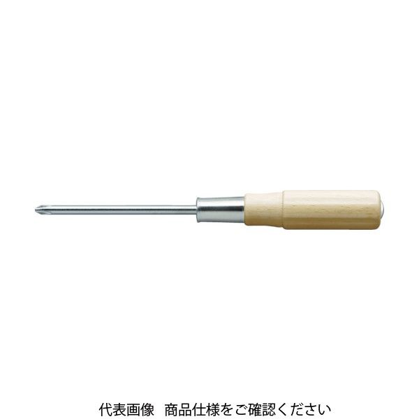 トラスコ中山 TRUSCO 木柄貫通ドライバー 刃先+4 200mm TWKD-4-200 1本 449-9531（直送品）