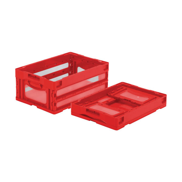 三甲 サンコー 折りたたみコンテナー 559050 マドコンO―30Bレッド SKO-O-30B-RE 1個 439-1136（直送品）