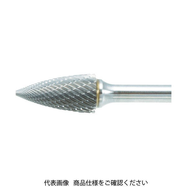 トラスコ中山 TRUSCO 超硬バー トンガリ型 Φ9.5X刃長19X軸6 ロング シングル TB4C095SL150 1本 436-4457（直送品）