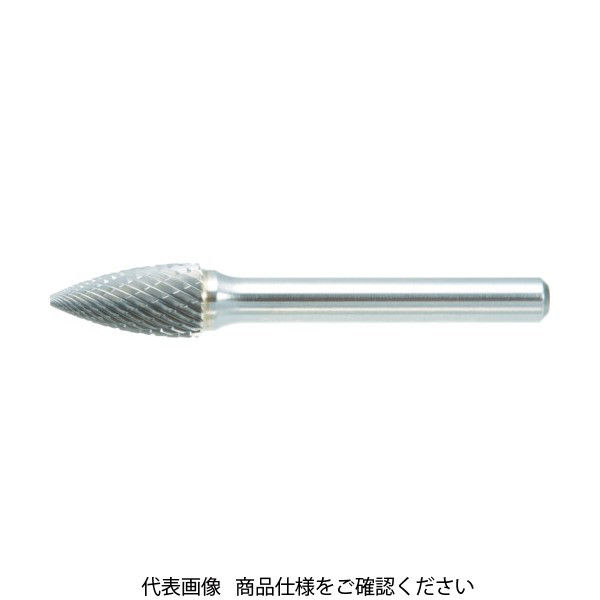 トラスコ中山 TRUSCO 超硬バー トンガリ型 Φ16X刃長25X軸6 ダブルカット TB4C160 1本 436-4481（直送品）