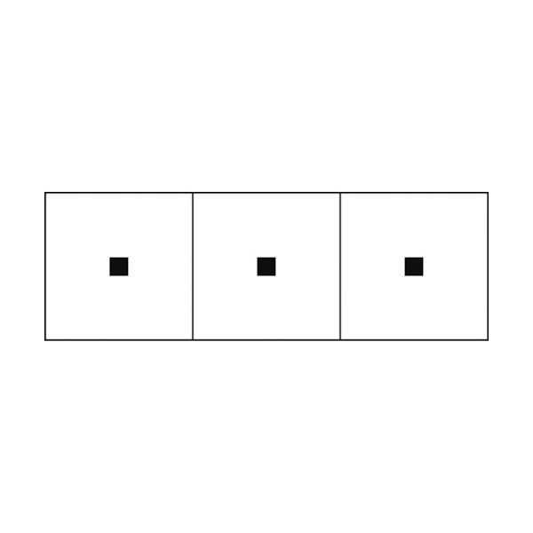 トラスコ中山 TRUSCO アルファベットステッカー 50×50 点 白地/黒文字 3枚入 TSN-50-TN 1組(3枚)（直送品）