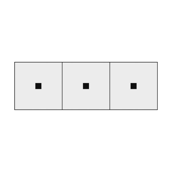トラスコ中山 TRUSCO アルファベットステッカー 50×50 点 透明地/黒文字 3枚入 TSN-50-TN-TM 1組(3枚) 438-9671（直送品）