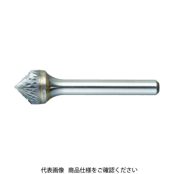 トラスコ中山 TRUSCO 超硬バー 円錐型90° Φ12.7X刃長6.35X軸6 シングル TB49C127S 1本 436-4295（直送品）