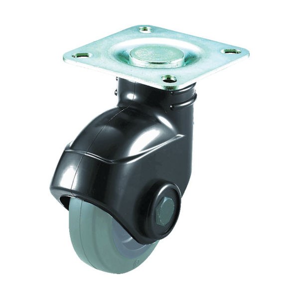 トラスコ中山 TRUSCO 【売切廃番】省音グレーキャスター 自在 φ130 黒色 TYPGJ-130BK 1個 466-4965（直送品）