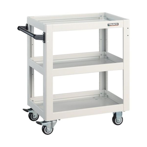 トラスコ中山 TRUSCO ツールワゴン ドルフィン 600×400 ウレタン車輪 ホワイト DLWS-763U-W 1台 454-7675（直送品）