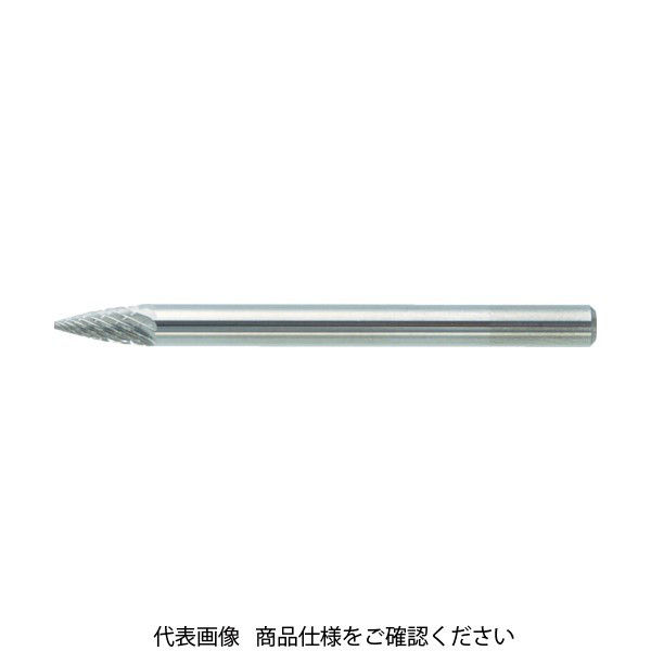 トラスコ中山 TRUSCO 超硬バー トンガリ型 Φ3X刃長12.7X軸3 シングルカット TB4A032S 1本 436-4384（直送品）