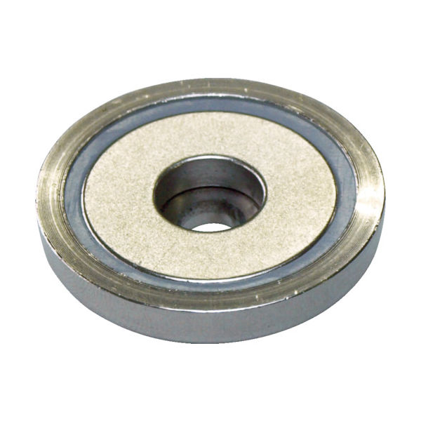 マグナ ネオジ磁石プレートキャッチ(丸形・キャップ付・段穴タイプ) (3個入) 1-NCC25RB 1袋(3個) 448-7451（直送品）