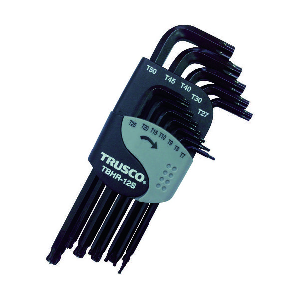 トラスコ中山 TRUSCO ボールポイントヘックスローブレンチセット(12本組)T7H~T50 TBHR-12S 1セット 445-5134（直送品）