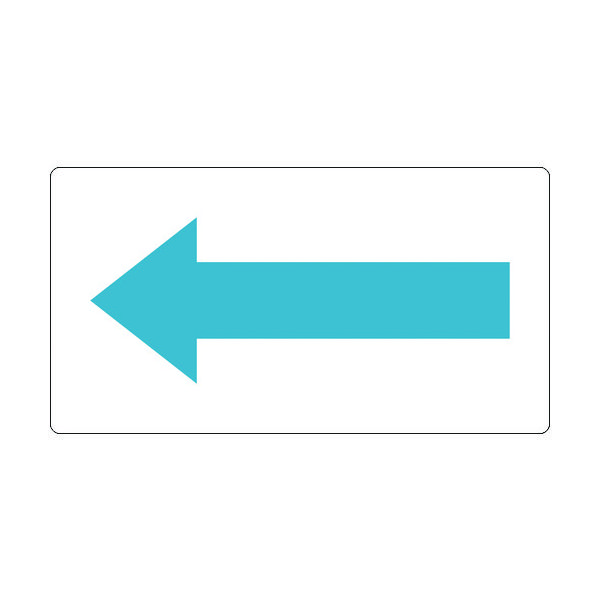 トラスコ中山 TRUSCO 配管用ステッカー 方向表示 水色 大 5枚入 TPS-H5B-L 1組(5枚) 445-8176（直送品）