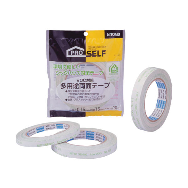 ニトムズ 多用途両面テープNO.512 J1180 1巻 441-8093（直送品）