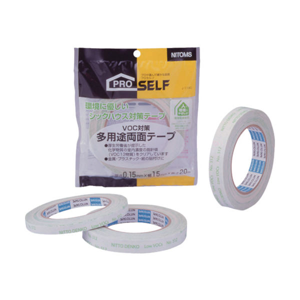 ニトムズ 多用途両面テープNO.512 J1190 1巻 441-8107（直送品）