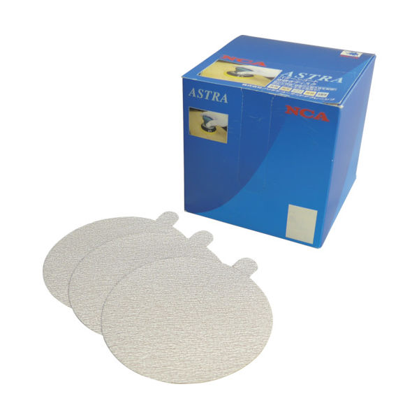 日本レヂボン NCA アストラディスク(のり付タイプ穴無) 粒度#240 A240 C2A-MD 125X0 PSA V00 1セット(100枚)（直送品）