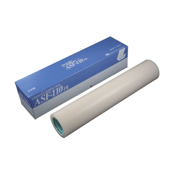 チューコーフロー フッ素樹脂フィルム粘着テープ ASF―110FR 0.18t×300w×10m ASF110FR-18X300 1巻（直送品）