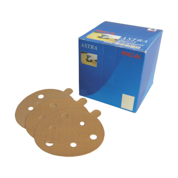 日本レヂボン NCA アストラディスク(のり付タイプ穴有) 粒度#120 A120 D2A-D 125X0 PSA V01 1セット(100枚)（直送品）