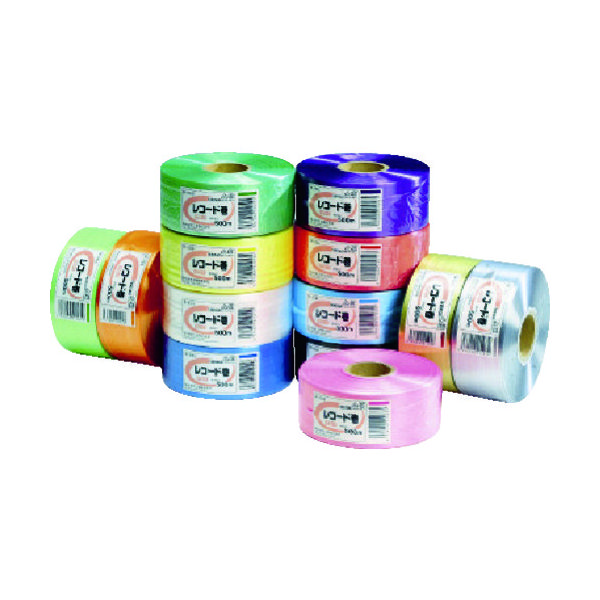 積水成型工業 積水 PEカラー平テープ タフロープ レコード巻 Rー550 500m 青 R550A 1巻 446-1690（直送品）