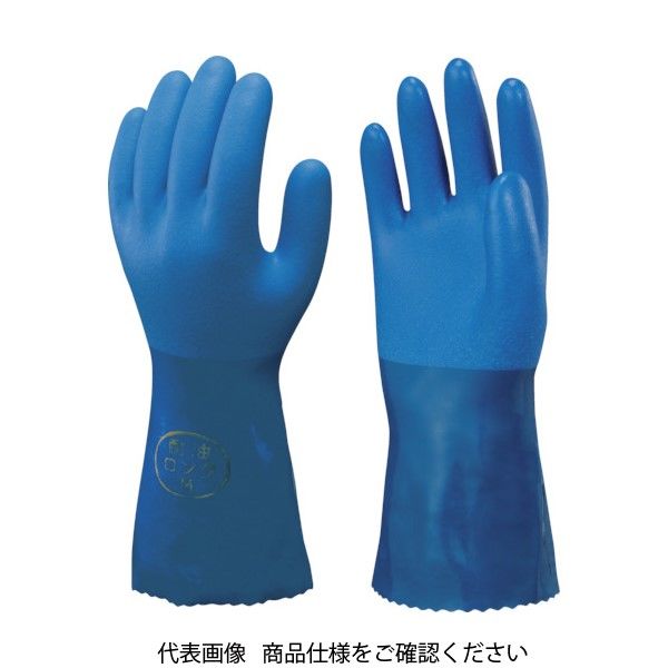 ショーワ 塩化ビニール手袋 まとめ買い 簡易包装耐油ロングビニローブ 1Pk(袋)10双 ブルー LLサイズ NO660-LL10P（直送品）