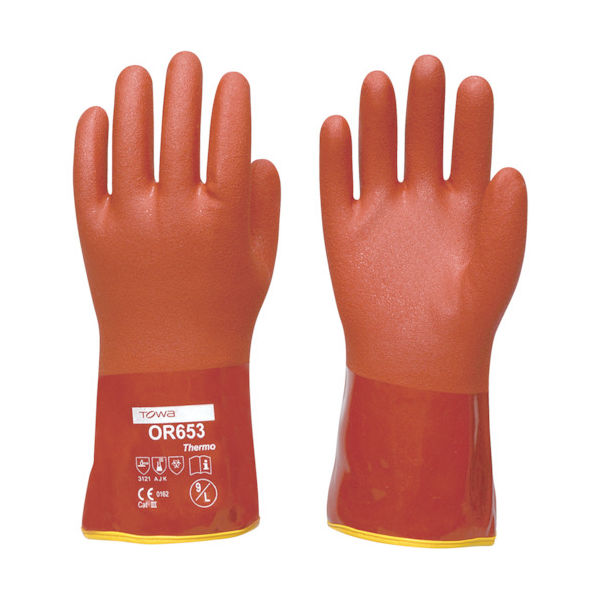 東和コーポレーション ビニスター 防寒手袋 ソフトビニスター防寒インナー付 L OR653-L 1双 434-3514（直送品）