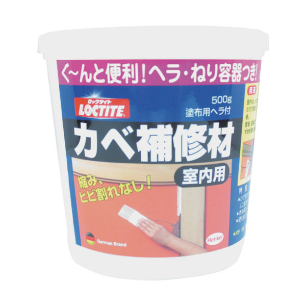 ヘンケルジャパン LOCTITE カベ補修材 室内用 500g DHI-500 1個 453-6266（直送品）