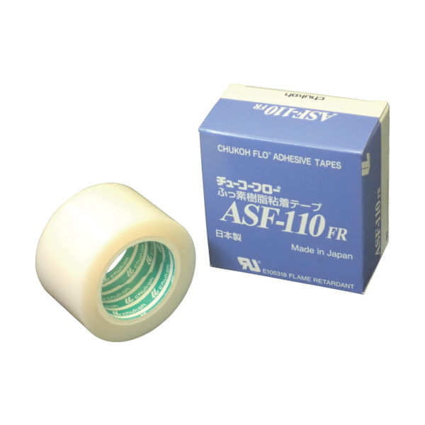 チューコーフロー フッ素樹脂フィルム粘着テープ ASF―110FR 0.13t×38w×10m ASF110FR-13X38 1巻（直送品）