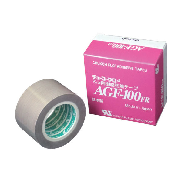 チューコーフロー フッ素樹脂(テフロンPTFE製)ガラスクロス粘着テープ AGF―100FR 0.15t×50w×10m AGF100FR-15X50（直送品）