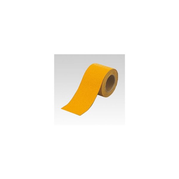 ユニット 路面貼り用テープ(ユニラインテープ) 反射タイプ 100mm×5m 黄 374-28 1巻（直送品）