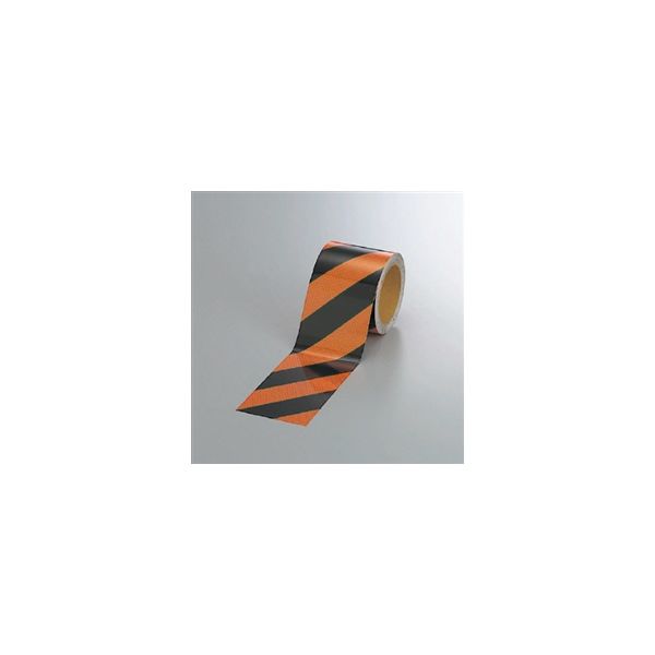 ユニット 高輝度反射テープ 90mm×10m オレンジ/黒 374-84 1巻（直送品）