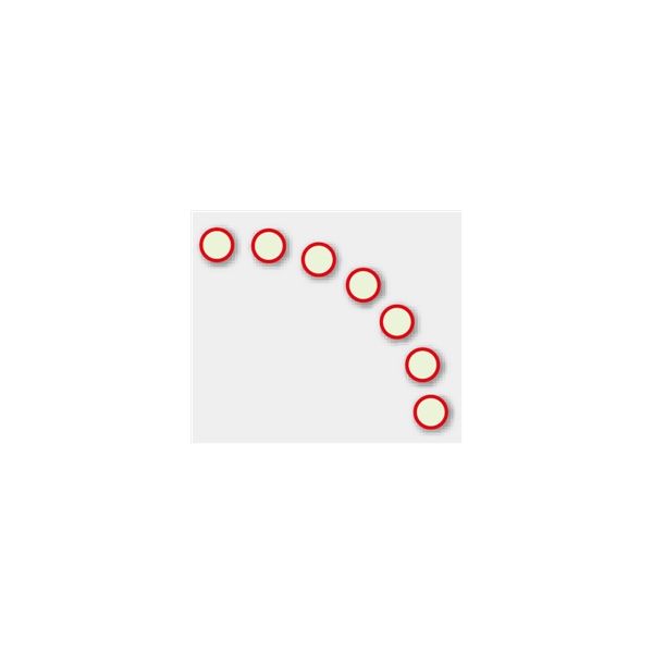 ユニット 蓄光ドア表示ステッカー(赤枠)(7枚1組) 824-58 1組(7枚)（直送品）