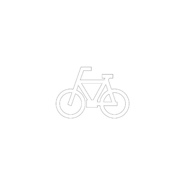 ユニット 自転車マーク 1000×700白 835-011 1枚（直送品）