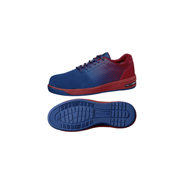 ミドリ安全 JSAA認定 作業靴 プロスニーカー WPA110 27.0cm ブルー/レッド 2125036613 1足（直送品）