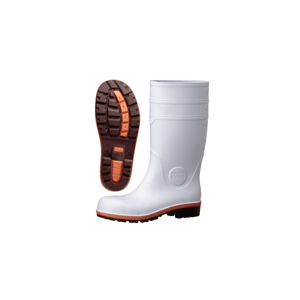 ミドリ安全 耐油 耐薬 小指保護 安全長靴 PW1000スーパー 22.0cm ホワイト 2140006003 1足（直送品）