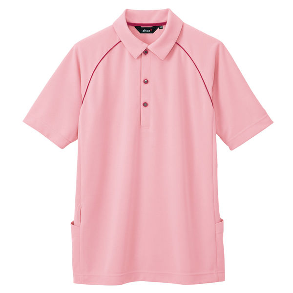 AITOZ（アイトス） バックサイドポケット付半袖ポロシャツ メンズ ピンク LL AZ-7663-160（直送品）