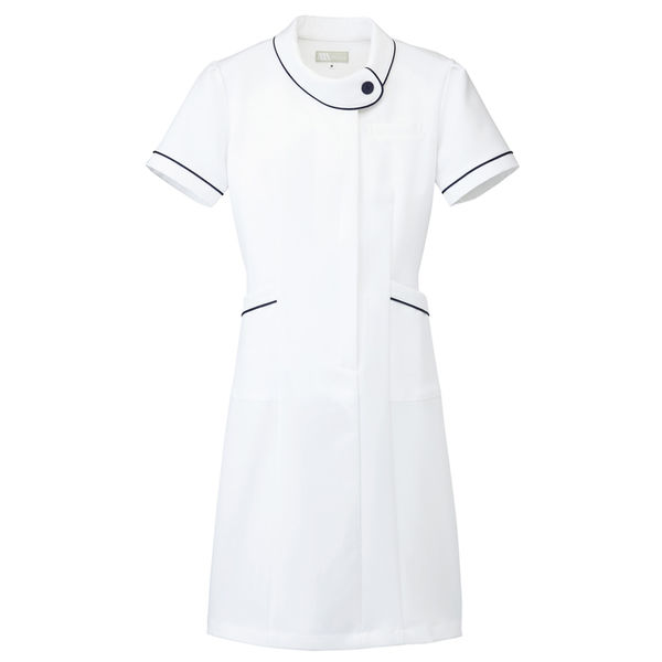 AITOZ（アイトス） ロールカラーワンピース（ナースワンピース） 医療白衣 半袖 ホワイト 4L 861110-001（直送品）