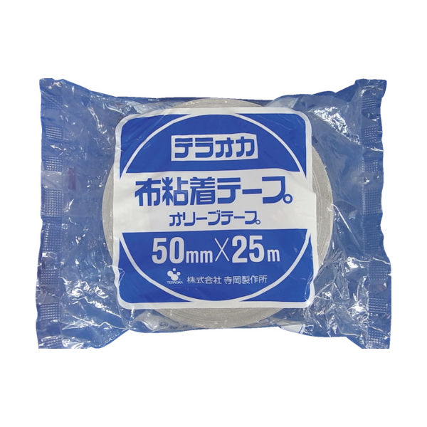 寺岡製作所 TERAOKA カラーオリーブテープ NO.145 灰 50mm×25M 145 GY-50X25 1巻 419-5981（直送品）