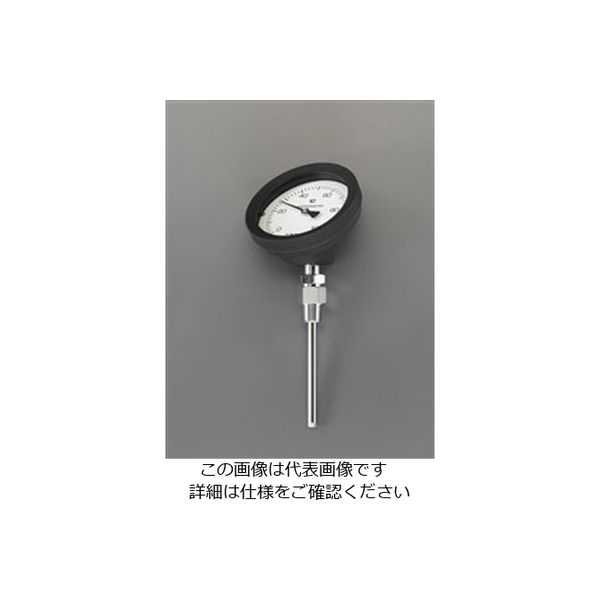 エスコ 0ー100°C/100mm バイメタル式温度計 EA727AA-77 1個（直送品）