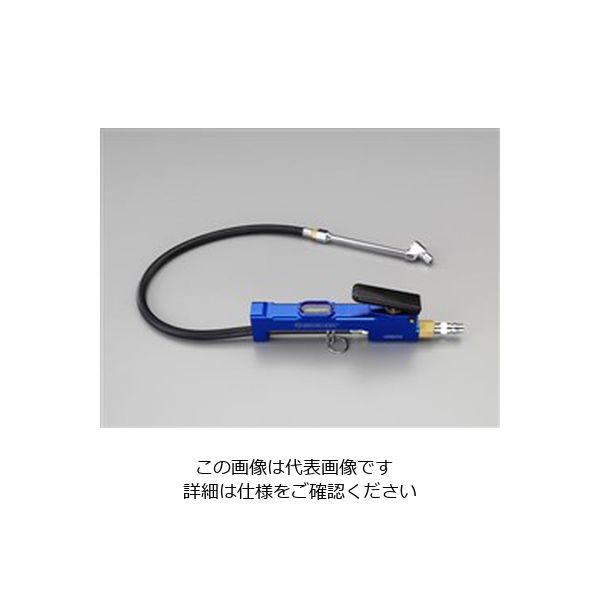 エスコ 100ー1100kPaタイヤゲージ&チャック(増減圧機能付) EA123CG-30 1個（直送品）