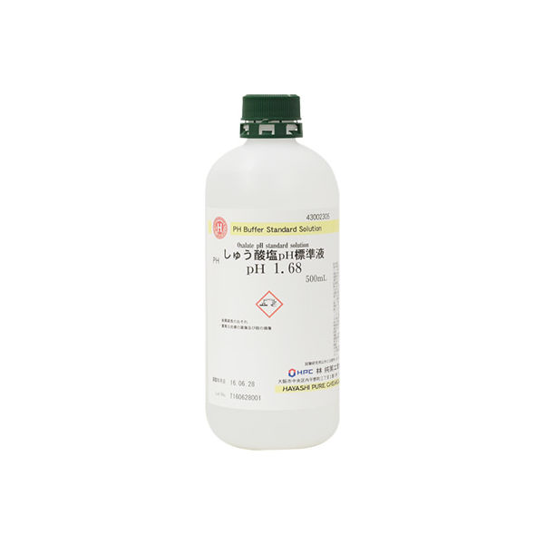 林純薬工業 しゅう酸塩pH標準液 pH 1.68 500mL 43002305 1本 2-3128-18（直送品）