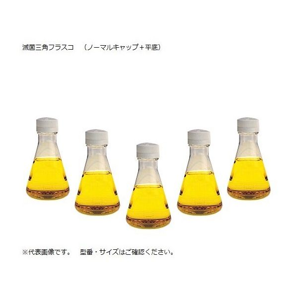 滅菌三角フラスコ(ノーマルキャップ/平底) 2800mL 1箱(4個入) 4112-2800 1箱(4個)（直送品）
