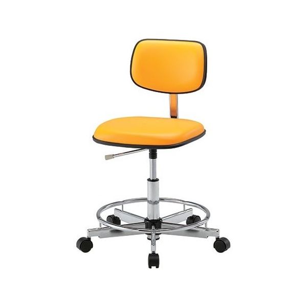 アズワン クリーンカラフルスタンダードチェア(クラス100対応) 足掛リング有り オレンジ LSC-OR 1脚 2-670-04（直送品）