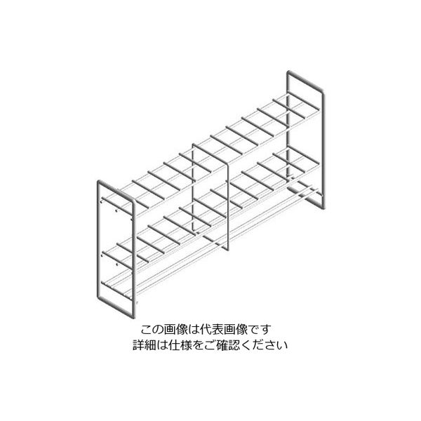 サンポー ステンレス試験管立 配列:2×12 サイズ:□20mm 18-24 1個 2