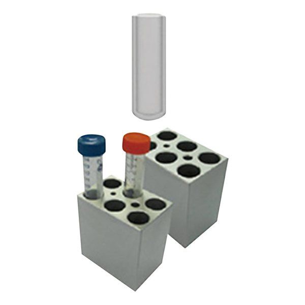 アズワン ミニブロックバス(ビーズ・ウォーターバス兼用)用 ブロック 15mlPCRチューブ 6本用 MD-MINI-B03 1個（直送品）