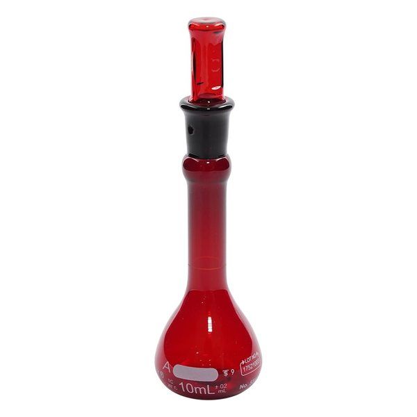 コーニングインターナショナル メスフラスコ CLassA 茶 10mL 55640-10 1個 2-9475-04（直送品）