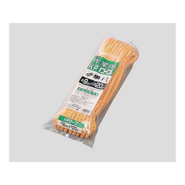 ユタカメイク 作業用ロープ(ビニロン・ポリエステル・ポリエチレン糸) φ9mm×20m WRK-2 1個 2-9721-01（直送品）