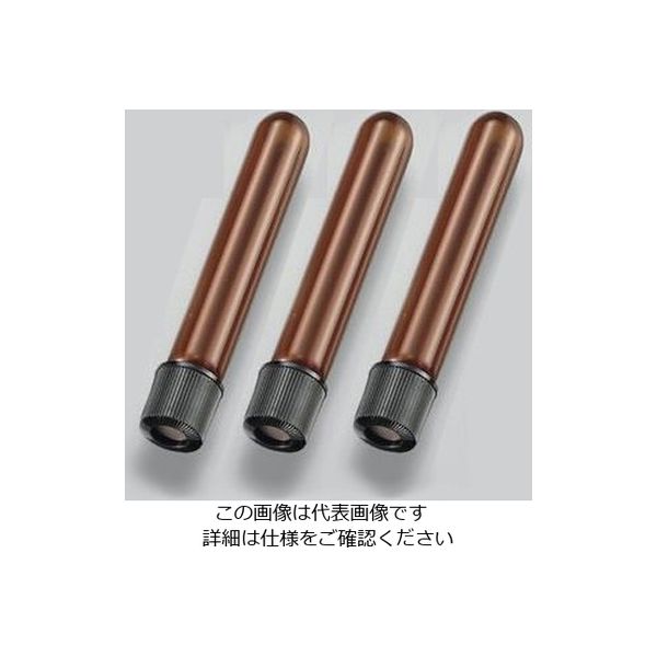 マルエム ホールねじ口試験管 褐色 φ16.5×105×φ10.0 12mL NR-10H 1箱