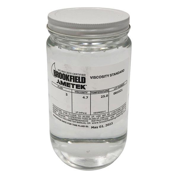 AMETEK ブルックフィールド シリコン標準粘度液 5mPa・s 5 CPS 1本 2-9625-01（直送品）