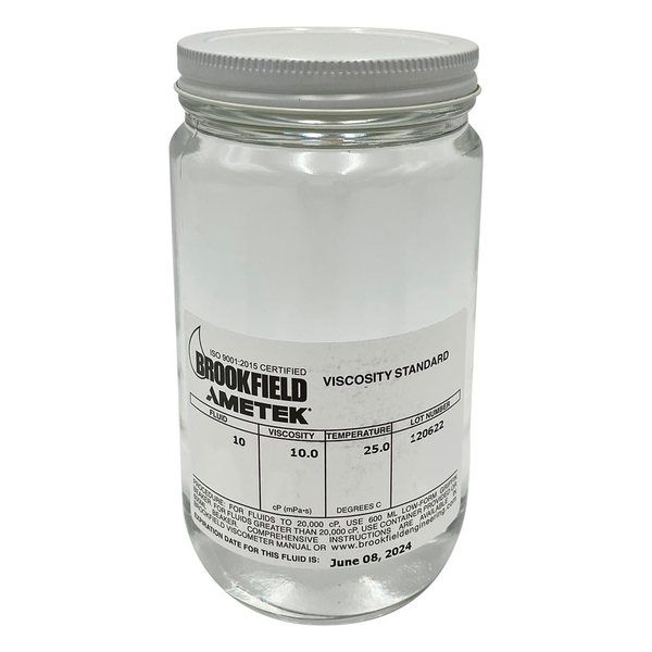 AMETEK ブルックフィールド シリコン標準粘度液 10mPa・s 10 CPS 1本 2-9625-02（直送品）