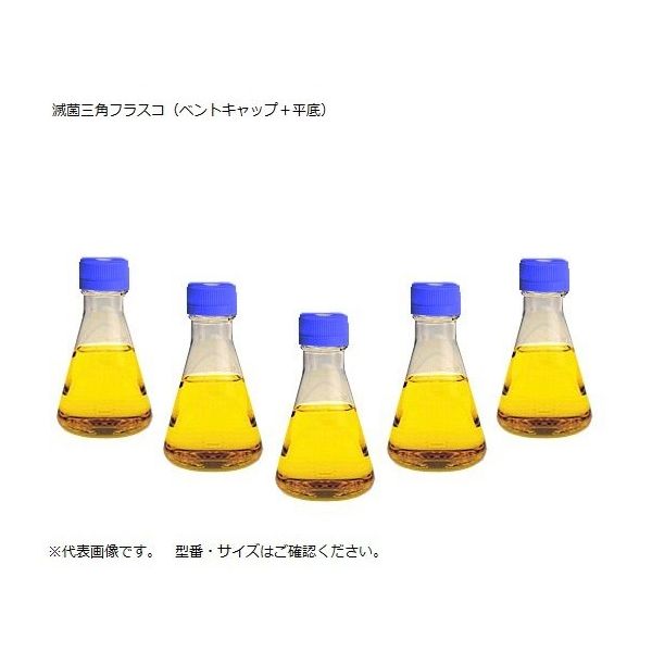 滅菌三角フラスコ(ベントフィルターキャップ/平底) 2800mL 1箱(4個入) 4115-2800 1箱(4個)（直送品）