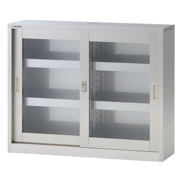 アズワン スリム薬品保管庫 引違扉ガラス窓 SC-100FHG 1台 3-1486-03（直送品）