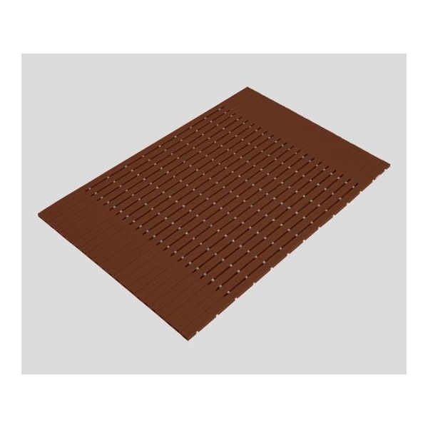 ミヅシマ工業 ストレートラインマット ブラウン 401-0150 1枚 2-9877-02（直送品）