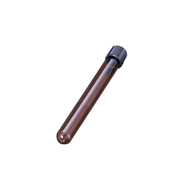 マルエム ねじ口試験管 φ16.5×105×φ10.0mm 12mL(褐色) 1箱(100本入) NR-10 1箱(100本)（直送品）
